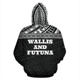 Wallis And Futuna All Over Zip-Up Hoodie - Black Version - Bn04 - front_2_e5b7dfe9-77be-4301-b560-69af2ef3b7c2