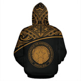 Northern Mariana Islands Polynesian All Over Custom Personalised Hoodie - Gold Curve Version - BN12 - front_2_ff57347d-7d95-41aa-a249-f58956e9af40