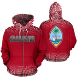 Guam Polynesian All Over Zip-Up Hoodie - Fog Version - Bn09 - front_3_0b85d93b-382d-4959-adc3-c7c76e3f62e4
