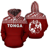 Tonga Polynesian All Over Hoodie - Red Horizontal Style  - BN0912 - front_3_109a443b-8507-402d-9499-a5caf06d5bb9