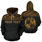 Tonga Polynesian All Over Custom Personalised Hoodie - Yellow Horizontal Style - BN0912 - front_3_1a7768c7-cecd-4869-bd59-a3f7d35801cd