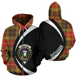 Tartan Zip Up Hoodie - Clan Buchanan Old Set Weathered Zip Up Hoodie - Circle Style Unisex - front_3_1d6a26b1-e5b2-4c5e-91cf-55e32372126c