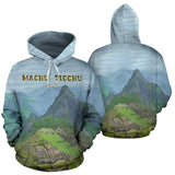 Machu Picchu Mountain Oil Painting All Over Print Hoodie - BN14 - front_3_2bee67bb-74e5-4838-b347-997352737177