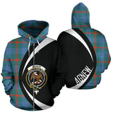 Tartan Zip Up Hoodie - Clan Agnew Ancient Zip Up Hoodie - Circle Style Unisex - front_3_4aaa5160-974d-49a1-8058-9934baaad023