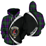 Tartan Zip Up Hoodie - Clan Armstrong Modern Zip Up Hoodie - Circle Style Unisex - front_3_4f2dbb06-1b14-441a-bf38-51f78d9e7f44