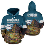 Peru - Machu Picchu Mountain All Over Print Hoodie - BN15 - front_3_5aaea7bc-adad-4d92-842d-1aee68459357