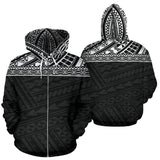 Poly All Over Zip-Up Hoodie - Black Version - Bn04 - front_3_66a510a8-c732-40f4-984e-a92333a770d3