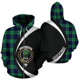 Tartan Zip Up Hoodie - Clan Abercrombie Zip Up Hoodie - Circle Style Unisex - front_3_683014e9-a905-4e44-af68-edb6ca08b7a6