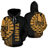 Tahiti (French Polynesia) Polynesian Hoodie - Yellow Line - BN11 - front_3_77373151-b6b9-4471-9967-c32a5d532c61