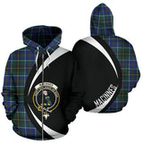 Tartan Zip Up Hoodie - Clan Macinnes Modern Zip Up Hoodie - Circle Style Unisex - front_3_8b4d0ed7-00f3-4450-81f5-61516cb42132