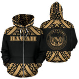 Hawaii Coat Of Arms All Over Zip-Up Hoodie - Bn01 - front_3_b6db6b56-0cd4-4f55-a0b7-6c3d4d22db0d