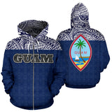 Guam Polynesian All Over Zip-Up Hoodie - Bn09 - front_3_d8d3acad-ea78-495d-bf02-9649e6023f37