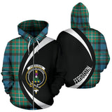 Tartan Zip Up Hoodie - Clan Ferguson Ancient Zip Up Hoodie - Circle Style Unisex - front_3_e028f8c8-cfce-4da0-90ca-a7cd8e46212f