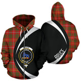 Tartan Zip Up Hoodie - Clan Bruce Modern Zip Up Hoodie - Circle Style Unisex - front_3_ec16ced6-21a5-4bd5-b302-60603d58fdf0