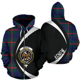 Tartan Zip Up Hoodie - Clan Agnew Modern Zip Up Hoodie - Circle Style Unisex - front_3_f97e8423-2f35-4dcd-a3aa-db0c3adf4e6f