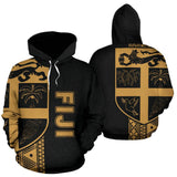 Fiji Polynesian Tapa Hoodie - Yellow Line - BN11 - front_3_fccb9cbf-4105-4534-87f7-1d07361e3491
