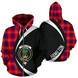 Tartan Zip Up Hoodie - Clan Hamilton Modern Zip Up Hoodie - Circle Style Unisex - front_3_fef9b5fb-489f-4333-96c2-98ebbe581ee4