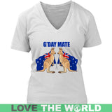 G'DAY MATE T-SHIRT H4 - gday-mate-t-shirt-h4-district-womens-v-neck-white-s-shirts-1sttheworld_312