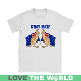 G'DAY MATE T-SHIRT H4 - gday-mate-t-shirt-h4-gildan-womens-white-s-shirts-1sttheworld_805