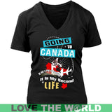GOING TO CANADA HM1 - going-to-canada-hm1-district-womens-v-neck-black-s-t-shirts-1sttheworld_138
