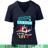 GOING TO CANADA HM1 - going-to-canada-hm1-district-womens-v-neck-navy-s-t-shirts-1sttheworld_389