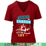 GOING TO CANADA HM1 - going-to-canada-hm1-district-womens-v-neck-red-s-t-shirts-1sttheworld_575