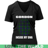 Gordon Tartan T-Shirt - Indside My DNA NN5 - gordon-inside-my-dna-n4-district-womens-v-neck-black-s-t-shirts-1sttheworld_558