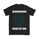 Gordon Tartan T-Shirt - Indside My DNA NN5 - gordon-inside-my-dna-n4-gildan-womens-t-shirt-black-s-shirts-1sttheworld_701