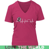 GRAHAM IN MY HEARTBEAT N9 - graham-in-my-heartbeat-n9-district-womens-v-neck-dark-fuchsia-s-t-shirts-1sttheworld_167