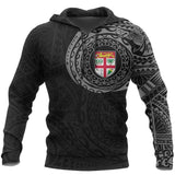 Fiji In My Heart Polynesian Tattoo Style Hoodie Gray A7 - gray_fiji
