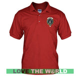 Tartan Polo Shirt - Gunn Badge (Men's) A9 - gunn-badge-tartan-mens-polo-t-shirt-a9-true-red-s-shirts-1sttheworld_922