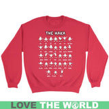 Haka Christmas New Zealand T Shirts Hm1 - haka-christmas-new-zealand-t-shirts-hm1-crewneck-sweatshirt-red-s-1sttheworld_519