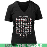 Haka Christmas New Zealand T Shirts Hm1 - haka-christmas-new-zealand-t-shirts-hm1-district-womens-v-neck-black-s-1sttheworld_824