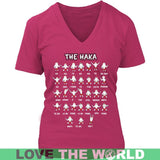 Haka Christmas New Zealand T Shirts Hm1 - haka-christmas-new-zealand-t-shirts-hm1-district-womens-v-neck-dark-fuchsia-s-1sttheworld_661