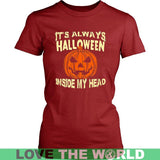 HALLOWEEN INSIDE MY HEAD T-SHIRT P1 - halloween-inside-my-head-t-shirt-p1-district-womens-red-xs-shirts-1sttheworld_317