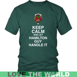 HAMILTON TARTAN KEEP CALM GUY T-SHIRT S2 - hamilton-tartan-keep-calm-guy-t-shirt-s2-district-unisex-dark-green-s-shirts-1sttheworld_659