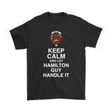 HAMILTON TARTAN KEEP CALM GUY T-SHIRT S2 - hamilton-tartan-keep-calm-guy-t-shirt-s2-gildan-mens-black-s-shirts-1sttheworld_767