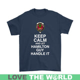 HAMILTON TARTAN KEEP CALM GUY T-SHIRT S2 - hamilton-tartan-keep-calm-guy-t-shirt-s2-gildan-mens-navy-s-shirts-1sttheworld_765