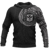 Hawaii Kanaka Maoli Flag Hoodie, Native Hawaiian Flag Tribal Black Pullover Hoodie 02 A7 - hawaii_kanaka_1