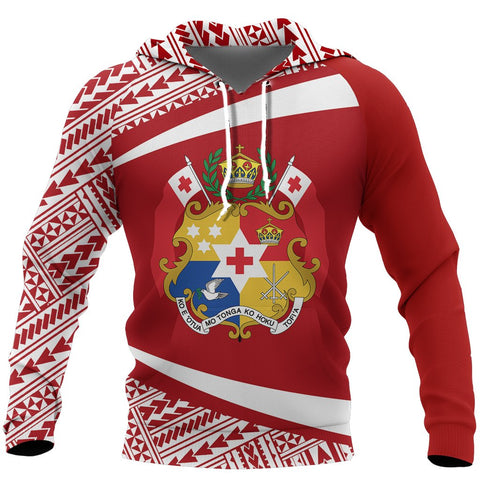 Tonga Coat Of Arms Hoodie - Circle Red Ver 2.0 J7 - hoodie_hr_306fc2f4-bc09-4a2f-a7e1-bfa1da265675