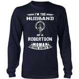 HUSBAND OF A ROBERTSON T- SHIRT C12 - husband-of-a-robertson-t-shirt-c12-district-long-sleeve-navy-s-shirts-1sttheworld_469