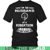HUSBAND OF A ROBERTSON T- SHIRT C12 - husband-of-a-robertson-t-shirt-c12-district-unisex-black-s-shirts-1sttheworld_233