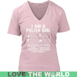 I AM A POLISH GIRL H21 - i-am-a-polish-girl-na0-district-womens-v-neck-pink-s-t-shirts-1sttheworld_126