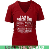 I AM A POLISH GIRL H21 - i-am-a-polish-girl-na0-district-womens-v-neck-red-s-t-shirts-1sttheworld_763