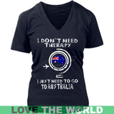 I JUST NEED TO GO TO AUSTRALIA 8 - i-just-need-to-go-australia-8-district-womens-v-neck-navy-s-t-shirts-1sttheworld_121