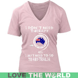 I JUST NEED TO GO TO AUSTRALIA 8 - i-just-need-to-go-australia-8-district-womens-v-neck-pink-s-t-shirts-1sttheworld_631