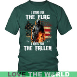 I STAND FOR THE FLAG - I KNEEL FOR THE FALLEN A9 - i-stand-for-the-flag-kneel-fallen-a9-district-unisex-shirt-dark-green-s-t-shirts-1sttheworld_611