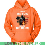 I STAND FOR THE FLAG - I KNEEL FOR THE FALLEN A9 - i-stand-for-the-flag-kneel-fallen-a9-unisex-hoodie-neon-orange-s-t-shirts-1sttheworld_740