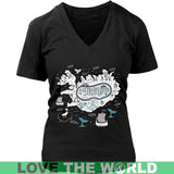 ICELAND THINGS T-SHIRTS - K7 - iceland-things-t-shirts-bn-district-womens-v-neck-black-s-1sttheworld_568