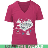 ICELAND THINGS T-SHIRTS - K7 - iceland-things-t-shirts-bn-district-womens-v-neck-dark-fuchsia-s-1sttheworld_521